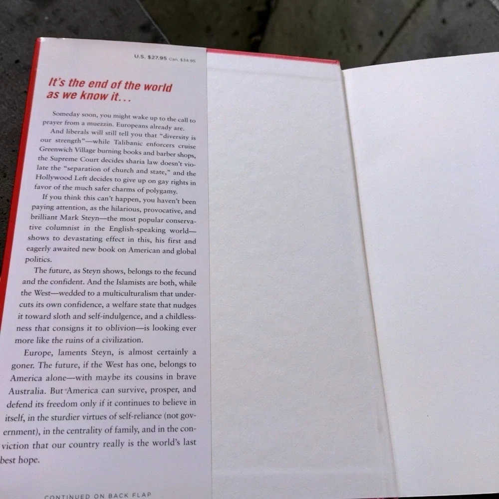 America‎ Alone Mark Steyn Hardcover 2006 First Edition Regnery Politics Vintage